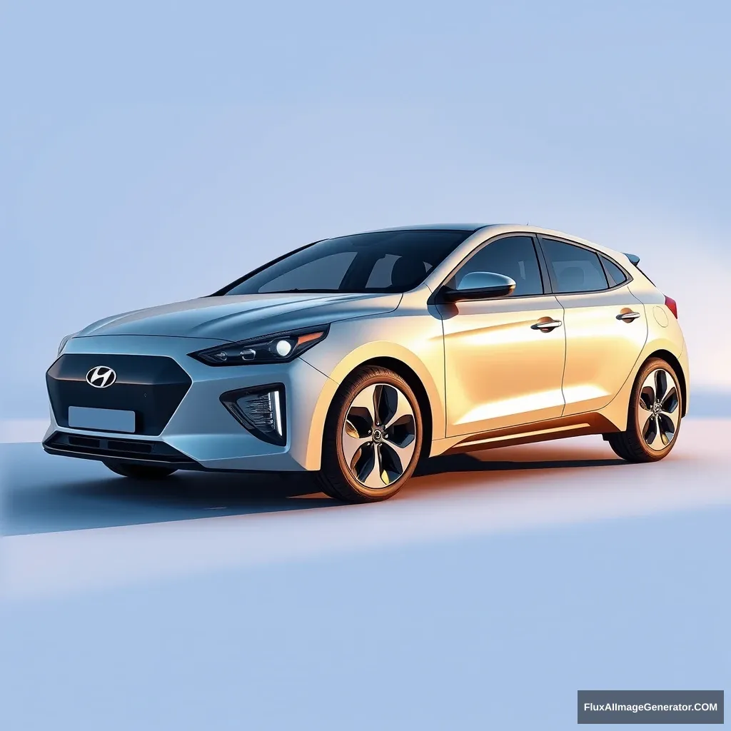 Imagine a modern Hyundai IONIQ 5 electric vehicle.