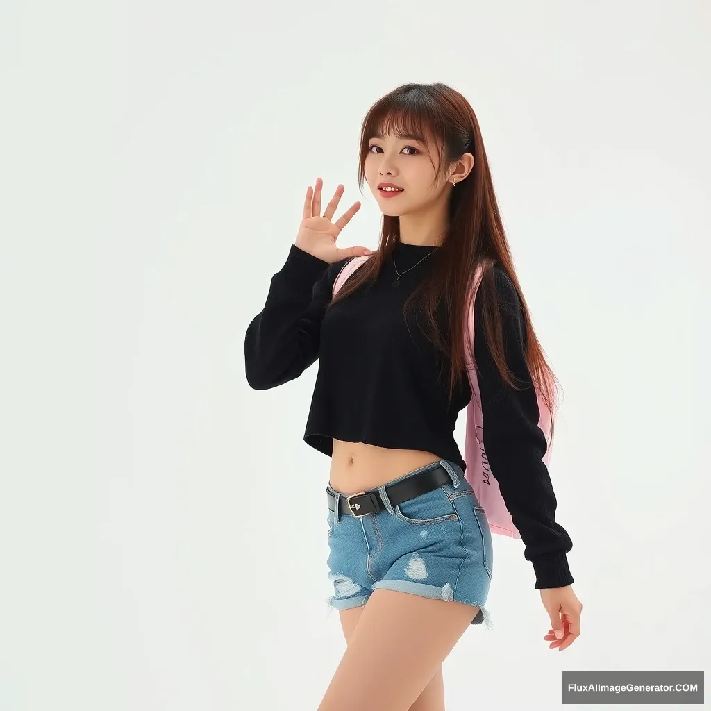 kpop idol, 1girl, short pants - Image