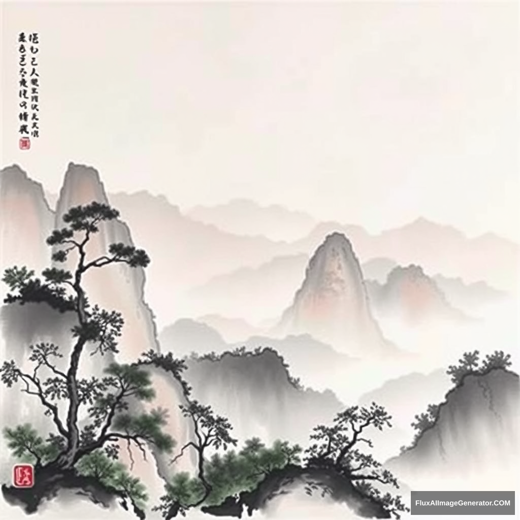 'Langshan Landscape Painting.' - Image