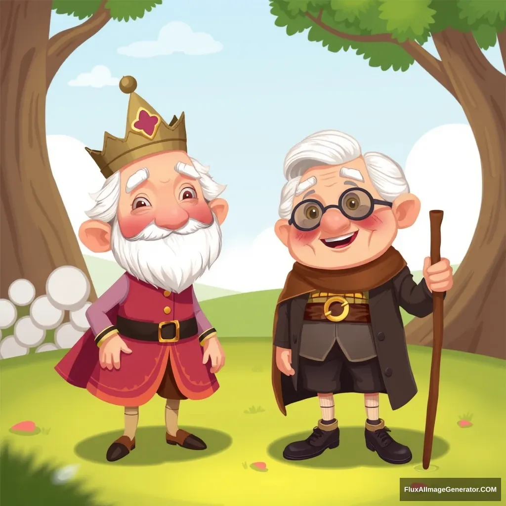 Picture Book Character Design: Prince Grandpa and Grandma - Image