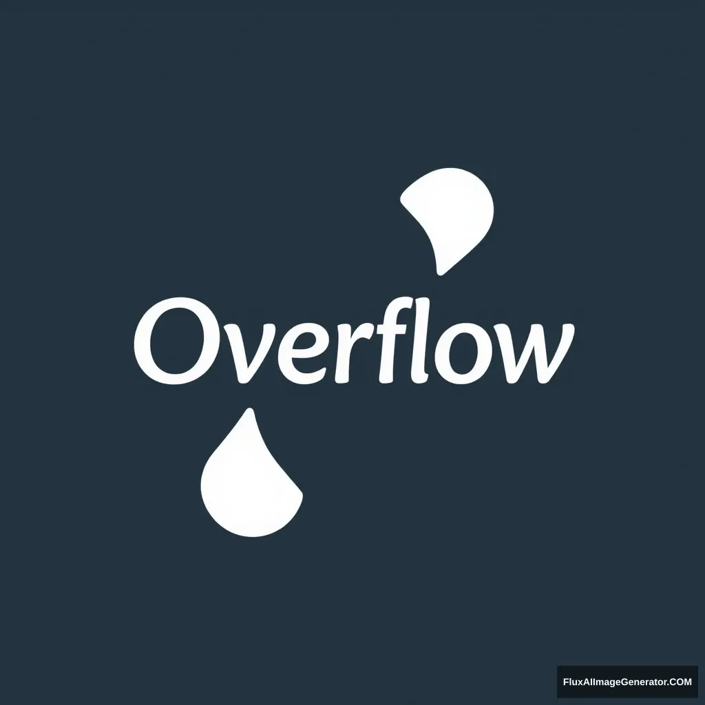 "Overflow", logotype, sans serif style. - Image