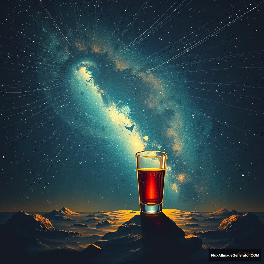 "Show me what the universe looks like when it's drunk." - Image