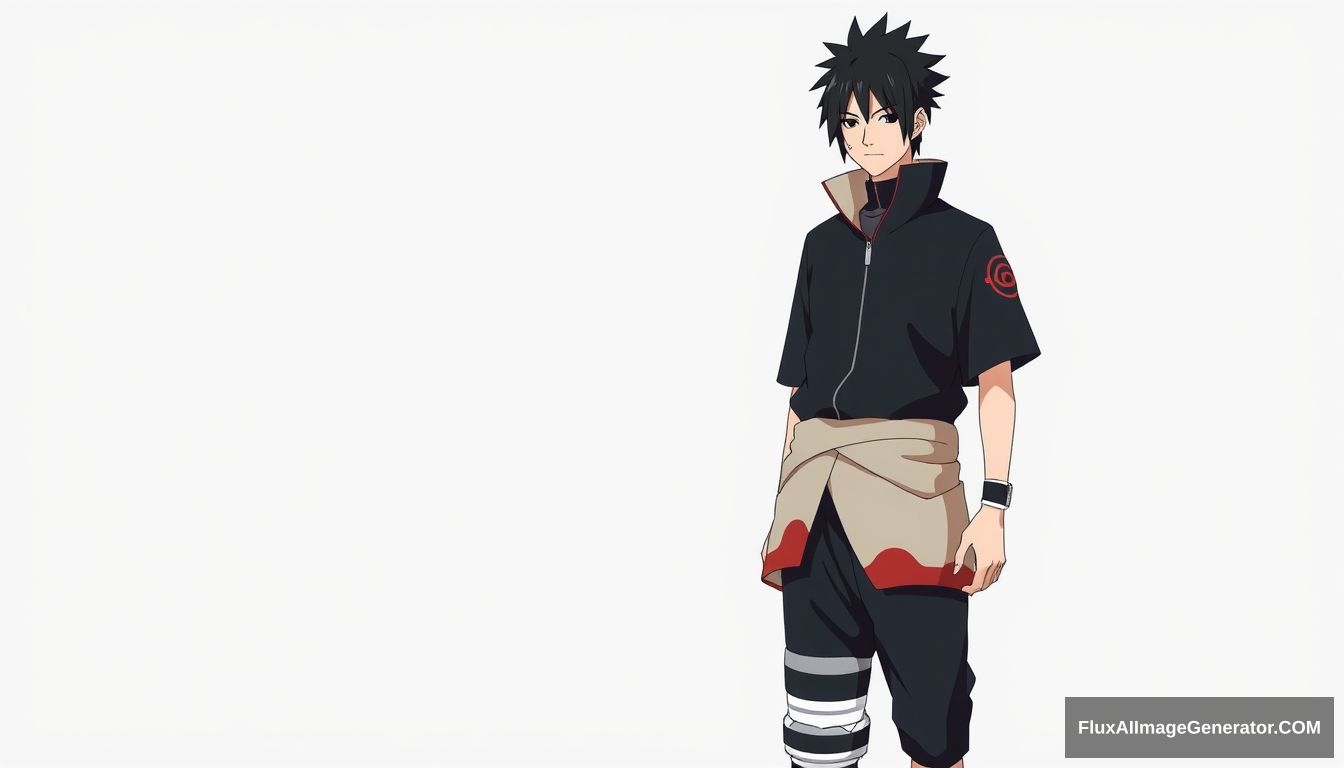 Ryūsuke is a guy who is 185.7 cm tall. He can be considered quite charming as many of the girls in Konoha (including Reika) have a crush on him. He has porcelain skin, black hair, and black irises, which he inherited from his mother. Naruto character designs, full body, from head to toe.