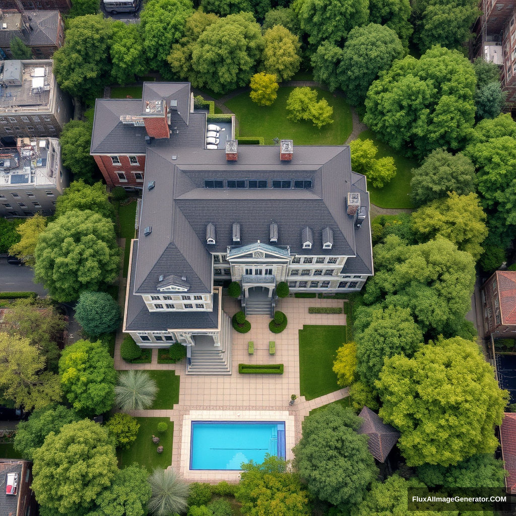 Primary Residence (View From Above):

Location: Upper East Side, New York City

Size: 30,000 square feet, 4 stories, with a massive garden wide and long across the boundaries of houses about 200 meters each, and there are no other houses/apartments close to that house.

Value: $200 million

Features:
• 10 bedrooms, 15 bathrooms
• Indoor swimming pool
• Home theater
• Private gym
• Rooftop garden and entertaining space
• Underground parking for 10 cars
• State-of-the-art security system
• Smart home technology throughout
• Private elevator
• Wine cellar with capacity for 5,000 bottles
• Art gallery showcasing rare and valuable pieces.