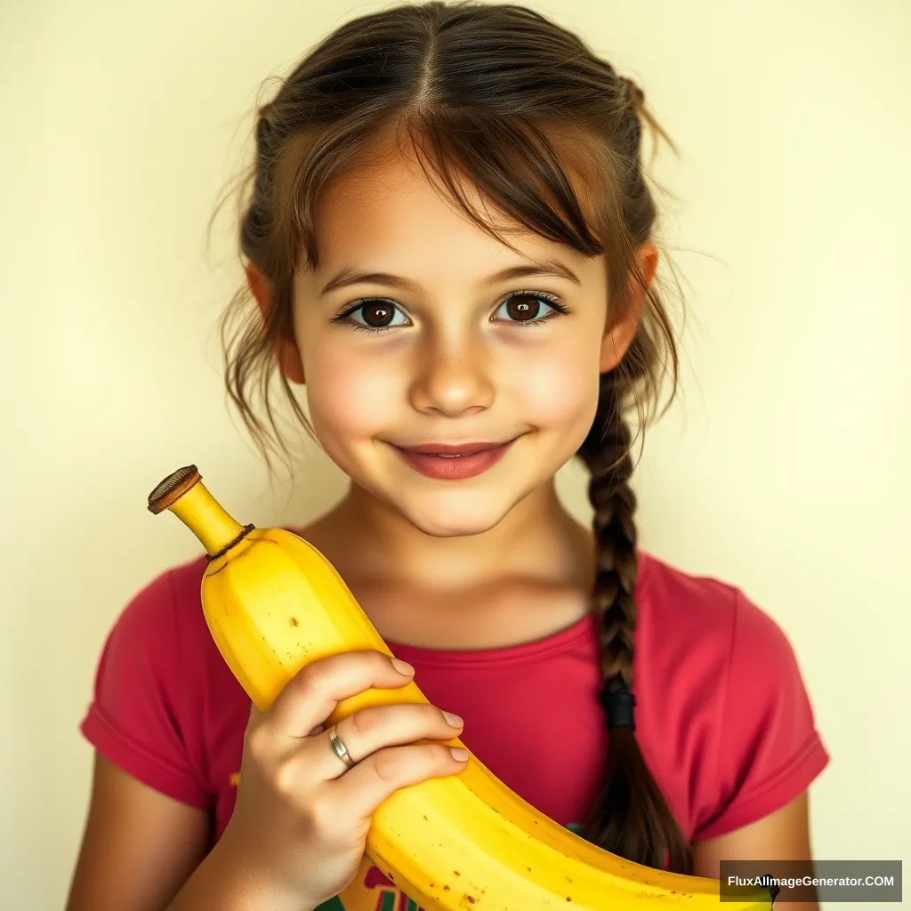 24 year old girl with a banana