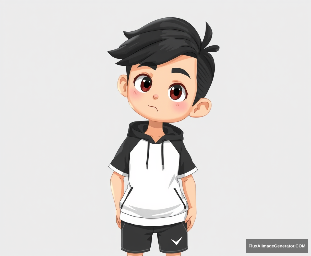 Stylized character, illustration. Wearing sports clothes that are rendered in 3D. - Image