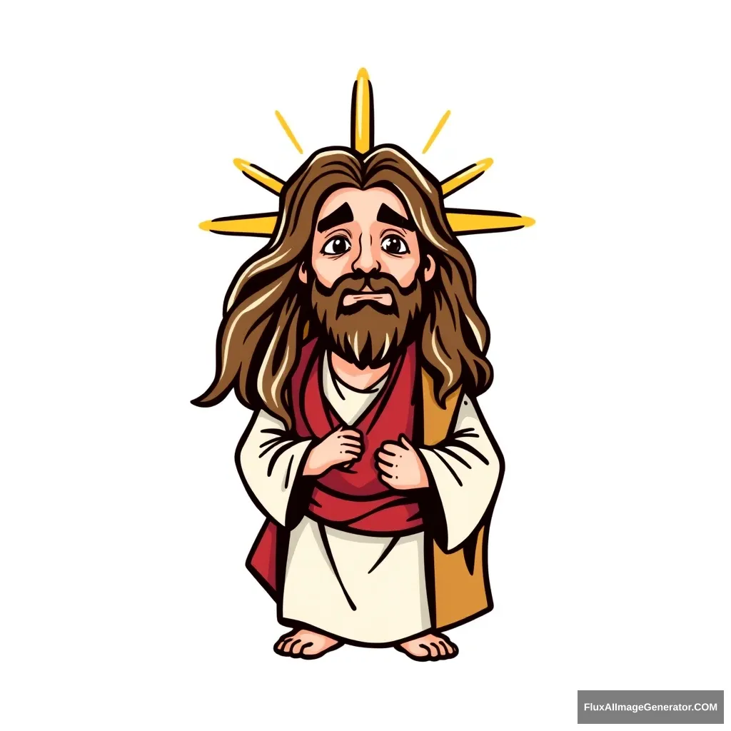 Jesus character design, clipart sheet, white background - Image