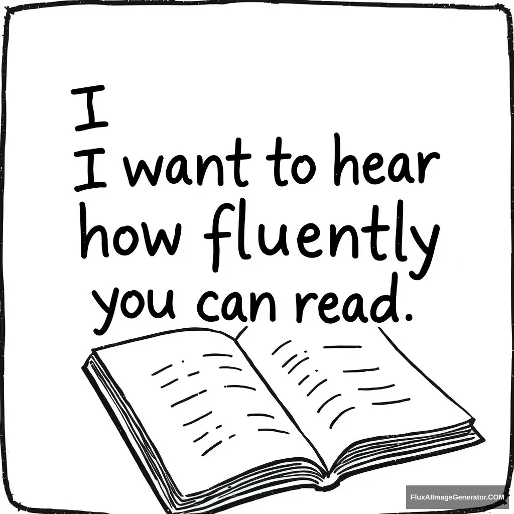 "I want to hear how fluently you can read."