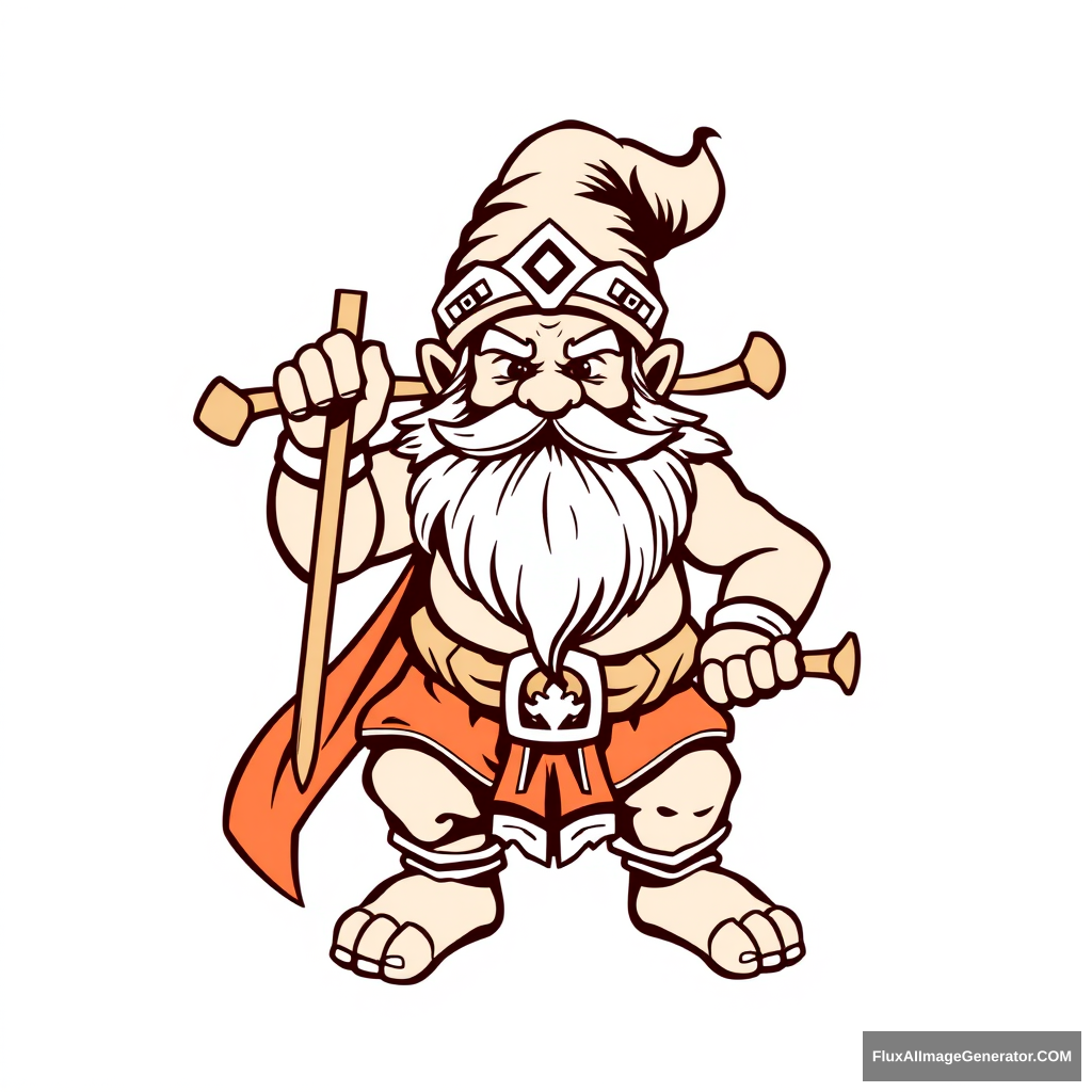 The emblem of a sturdy dwarf yogi - Image