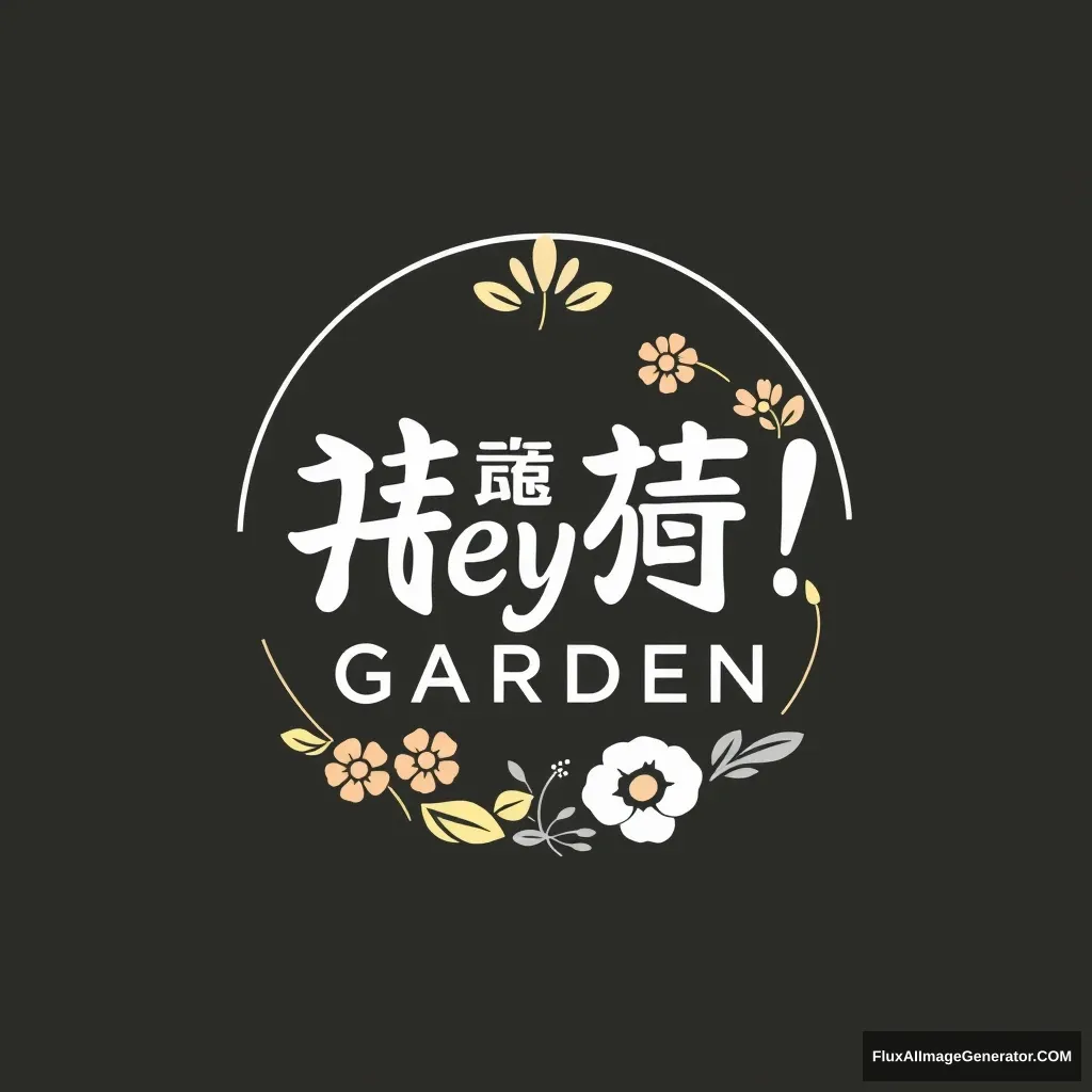 Brand logo of flower house. Name is 'Hey Yu! Garden'. - Image