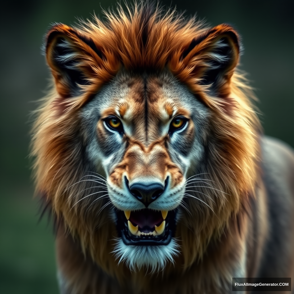 a mixture of lion and wolf - Image