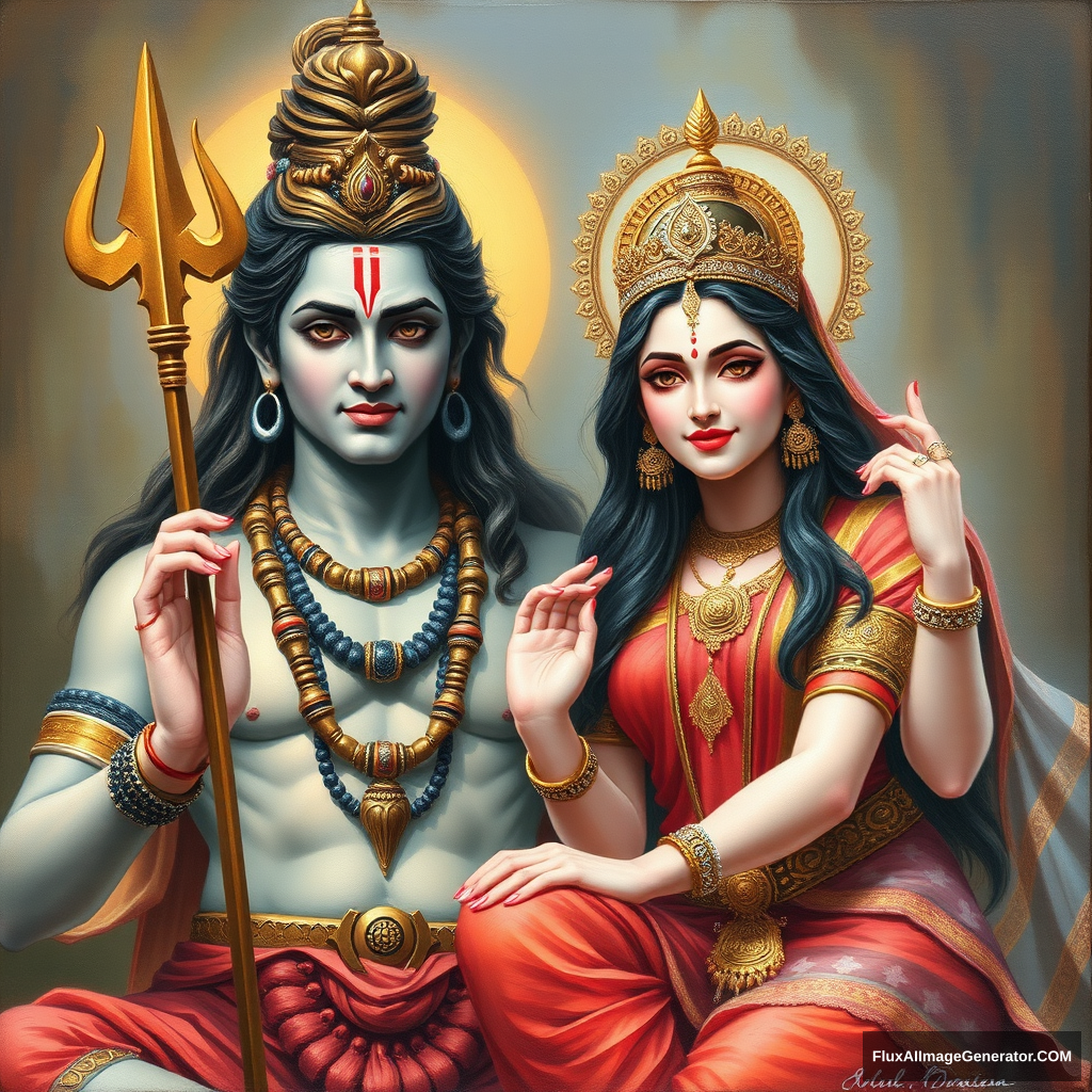 Lord Shiva with Goddess Parvati