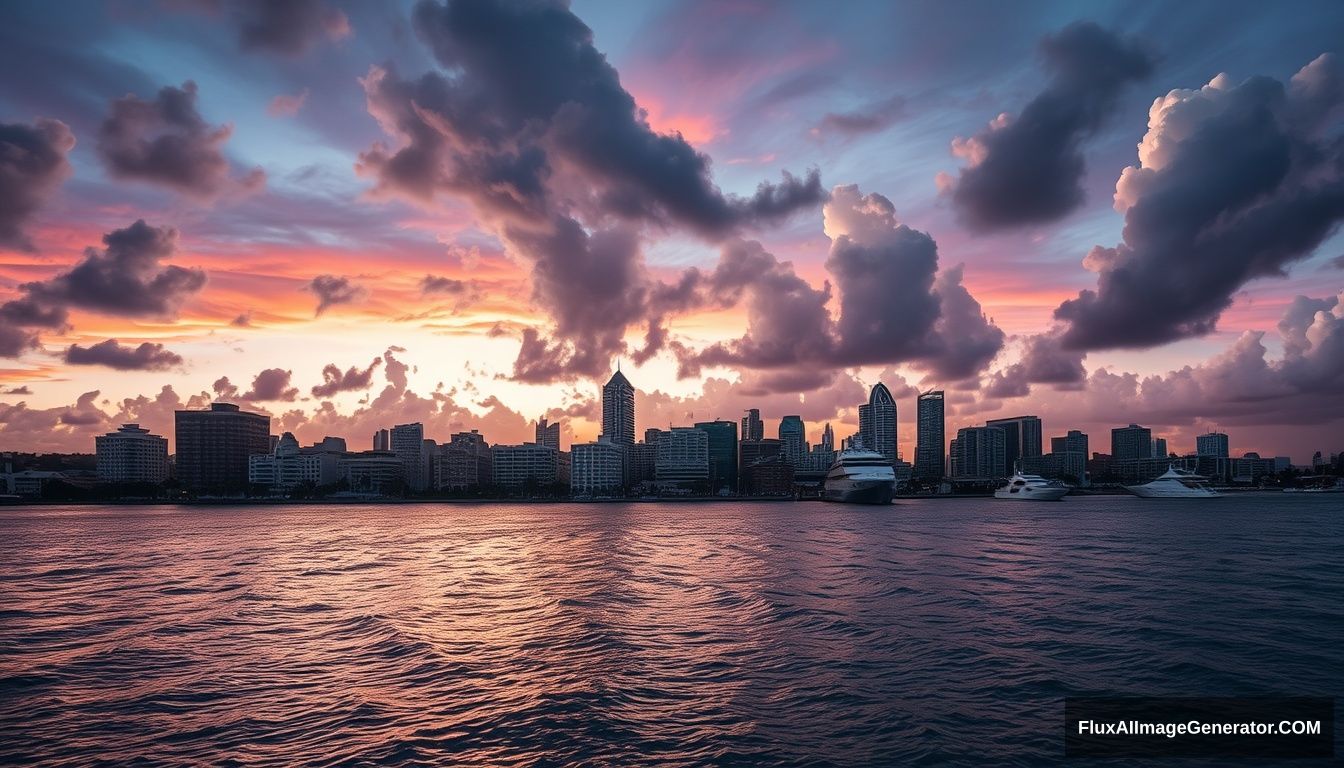 Dramatic photo view of Nassau, The Bahamas skyline - Image