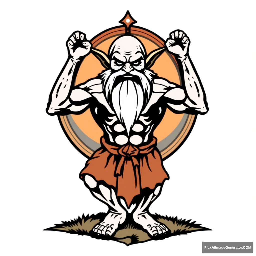 The emblem of the muscular brutal dwarf yoga Tolkien.