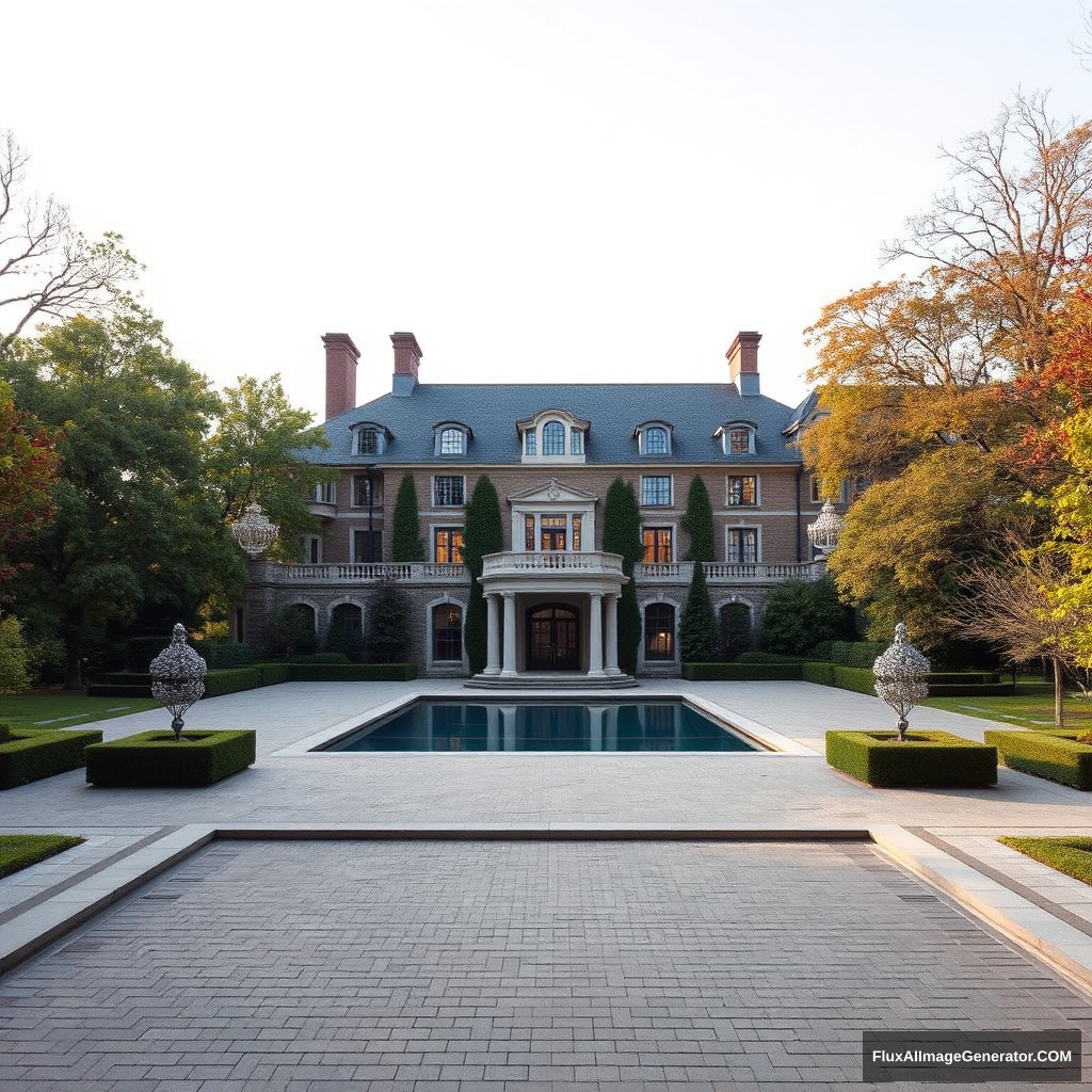 Primary Residence (View From Far Front):

Location: Upper East Side, New York City

Size: 30,000 square feet, 4 stories, with a massive garden wide and long across the boundaries of houses about 200 meters each, and there are no other houses/apartments near that house.

Value: $200 million

Features:
• 10 bedrooms, 15 bathrooms
• Indoor swimming pool
• Home theater
• Private gym
• Rooftop garden and entertaining space
• Underground parking for 10 cars
• State-of-the-art security system
• Smart home technology throughout
• Private elevator
• Wine cellar with capacity for 5,000 bottles
• Art gallery showcasing rare and valuable pieces. - Image