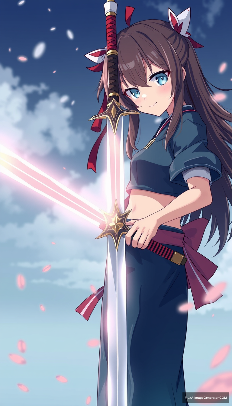 Anime girl unique sword