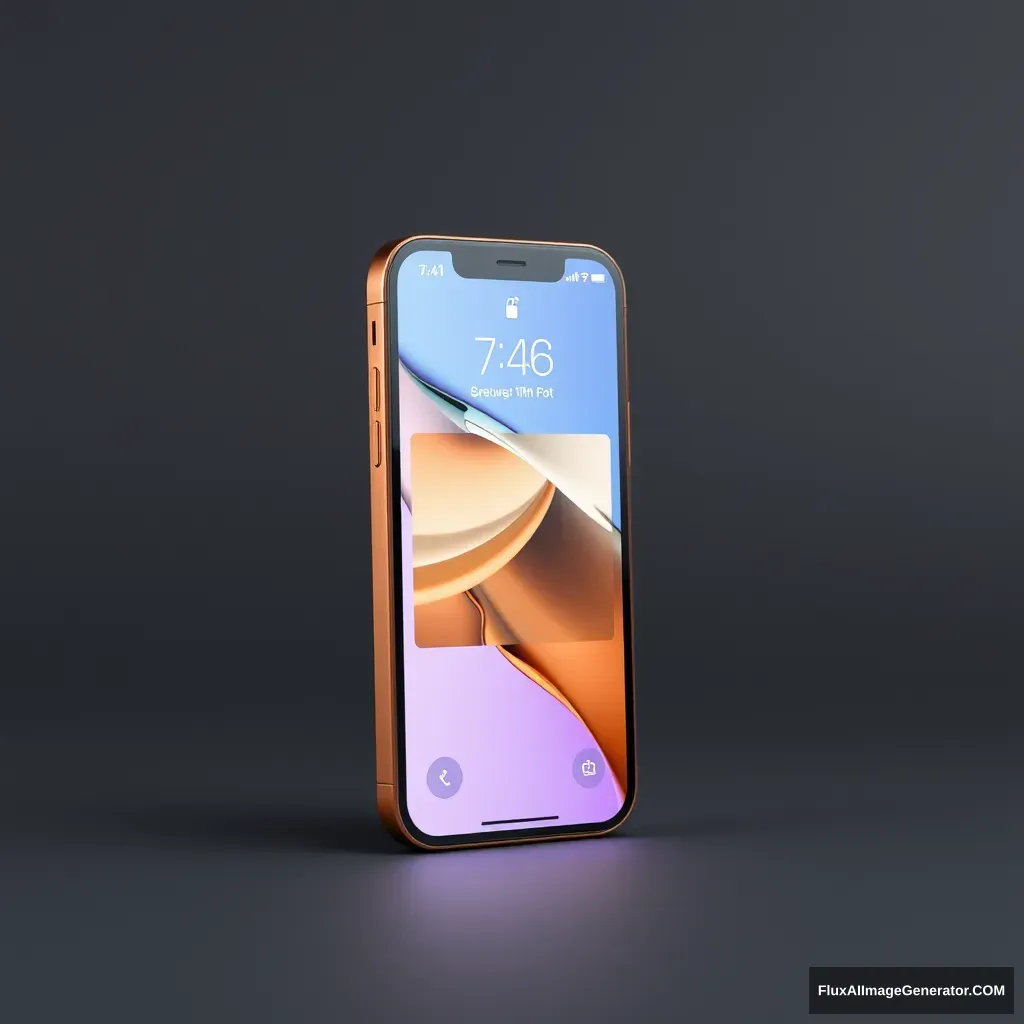 An image of an iPhone product showing the iPhone standing with an image displayed on the screen.