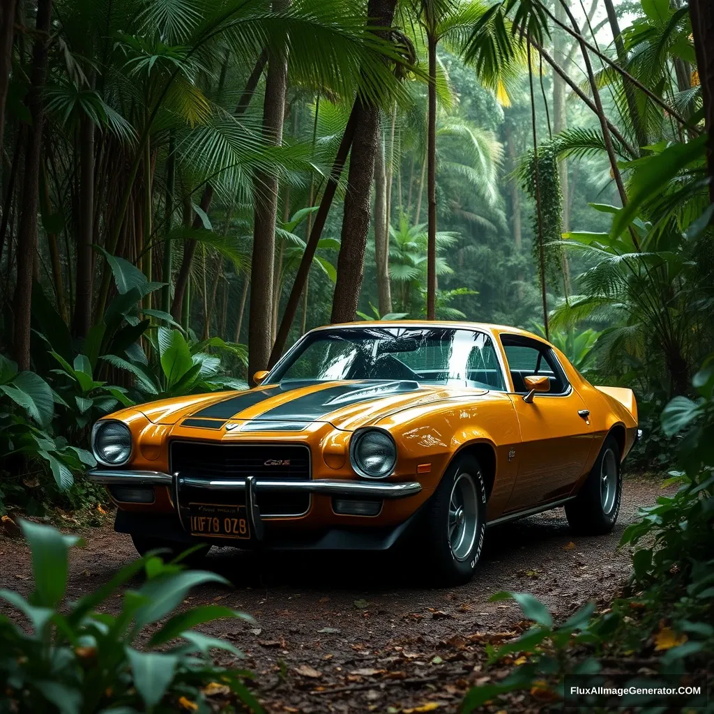 1972 Camaro in the jungle