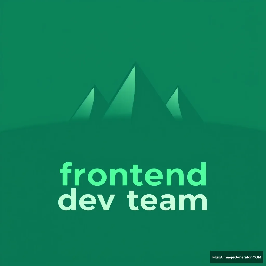 Create a logo for <frontend dev team1>. We are 8 members of developers. Make it simple!!!! The logo should be bigger than the text.