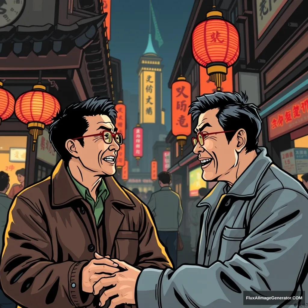 Comic style, Chinese men live