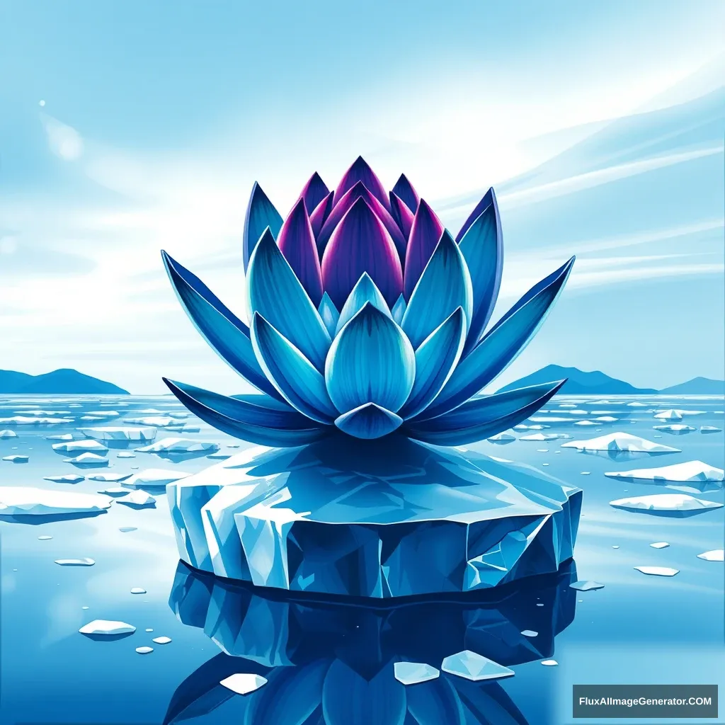 Blue Lotus on the Iceberg