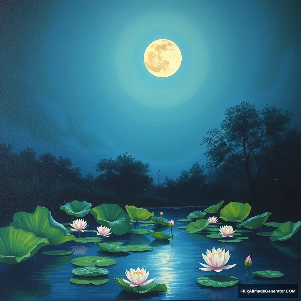 The Moonlight over the Lotus Pond