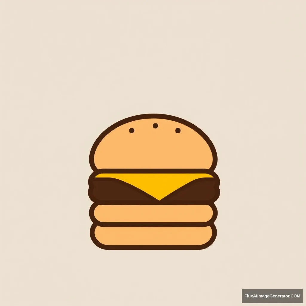 Minimalist vector hamburger logo - Image