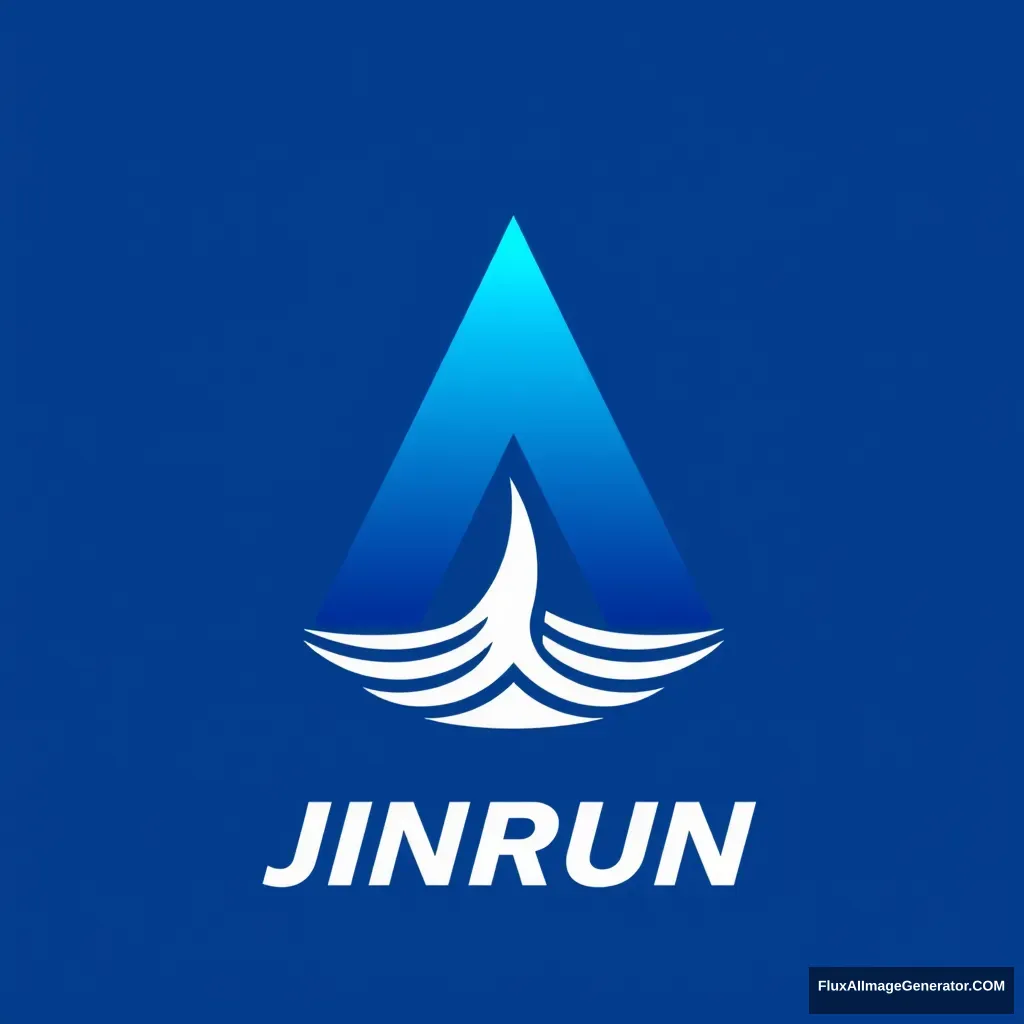 A logo, Thames is blue, company name Jinrun, Logistics industry