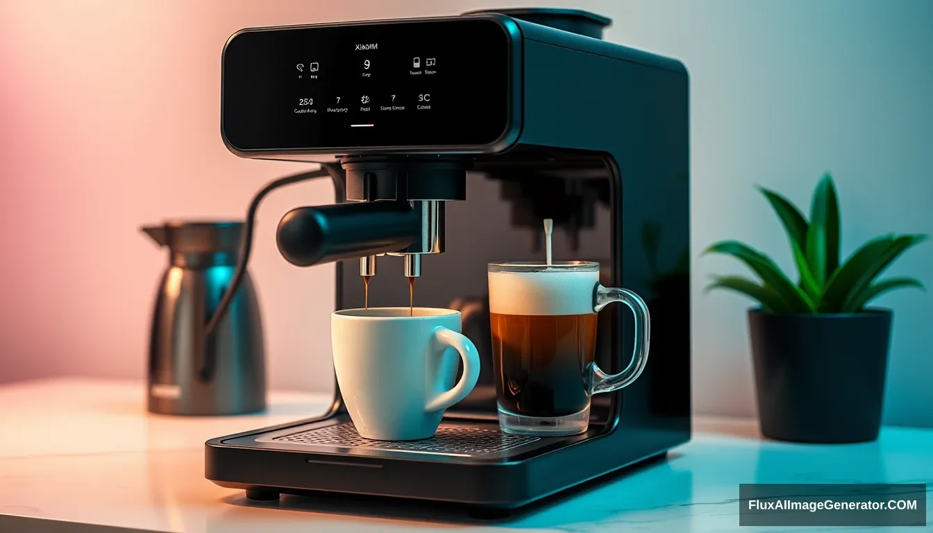 A coffee machine, beautiful, xiaomi style. - Image