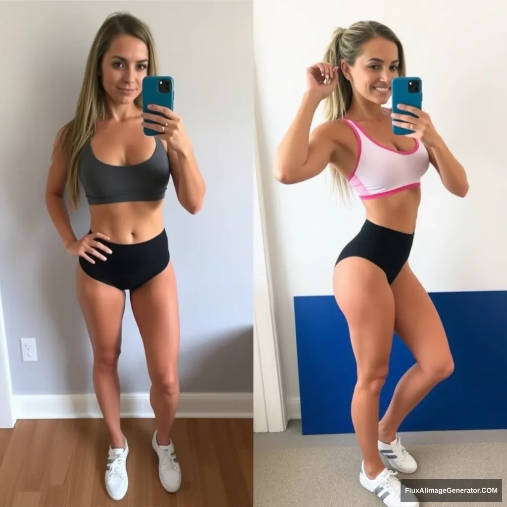 Fitness model influencer Emma's before-after pictures - Image