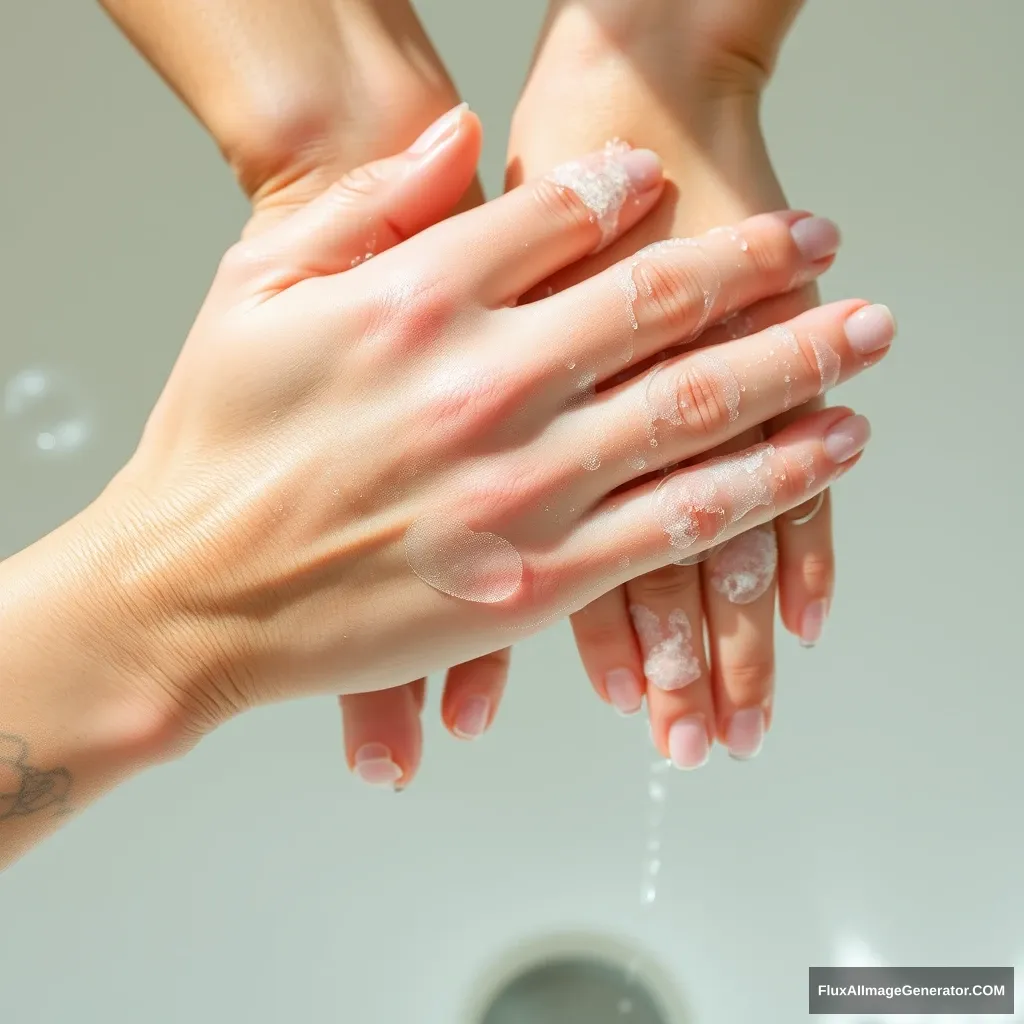 water skincare hands - Image