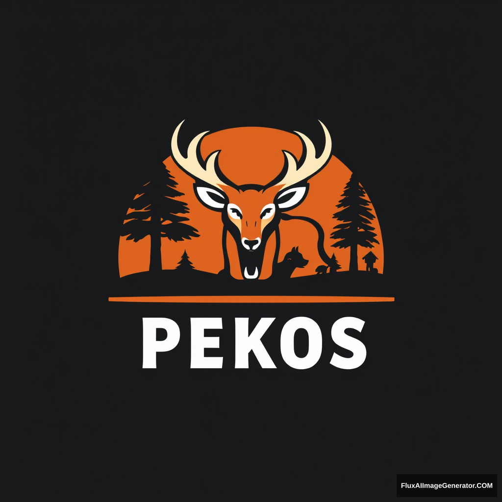 wildlife logo with the name pekos - Image