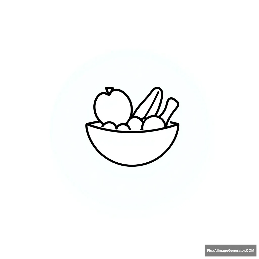 Draw an icon for a diet and health app, vector required, flat. - Image