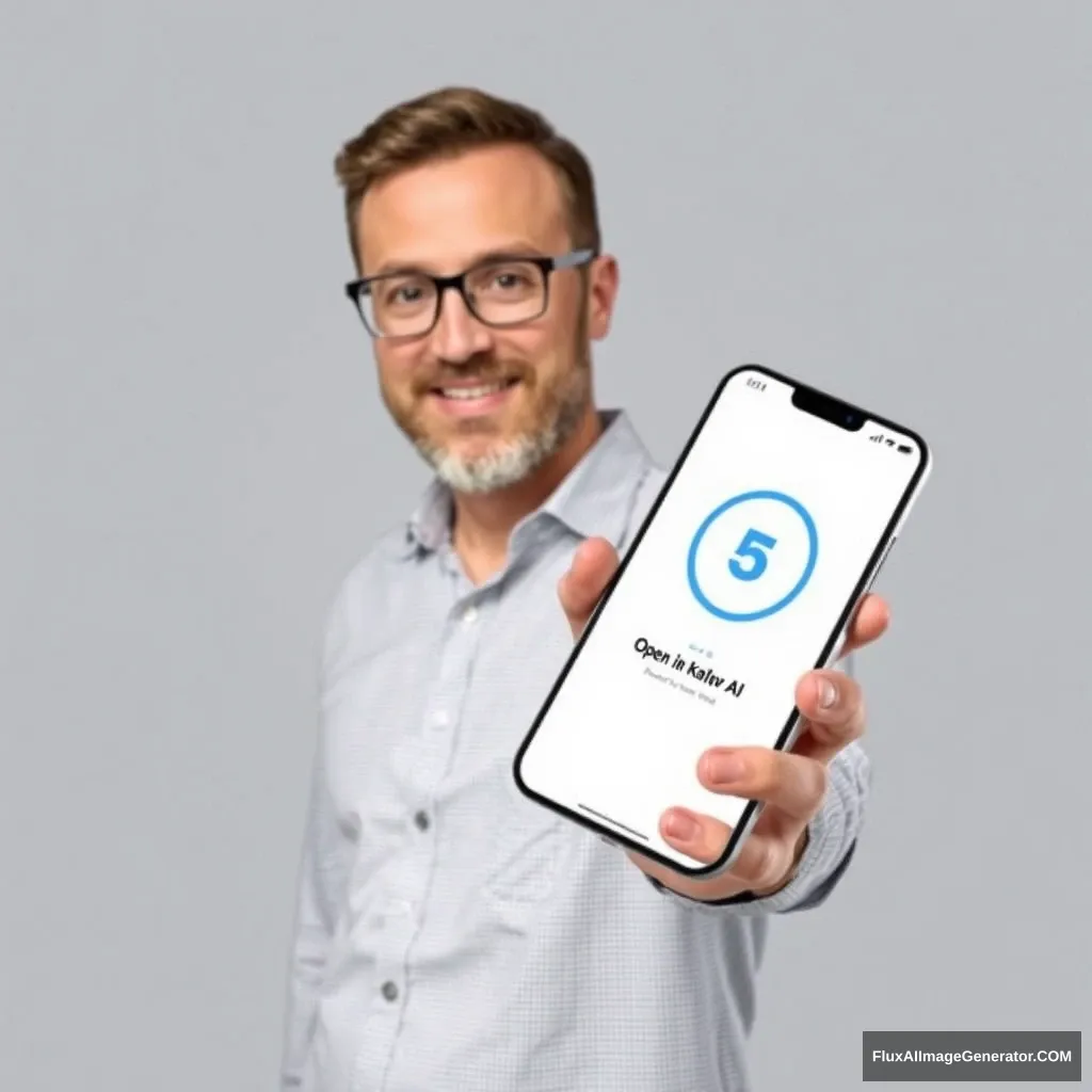 Open AI CEO holds a phone and the phone screen shows the KainoAI app.