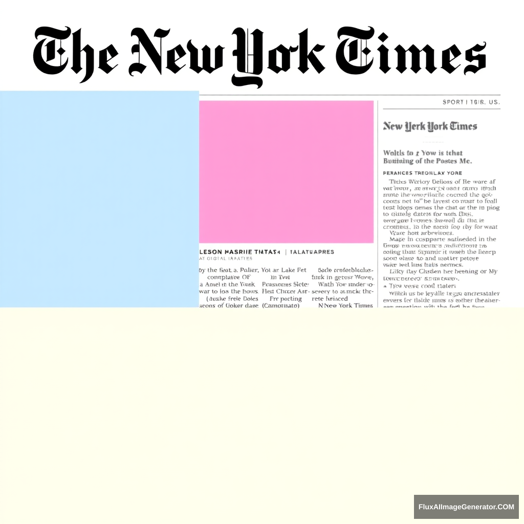 New York Times newspaper font page