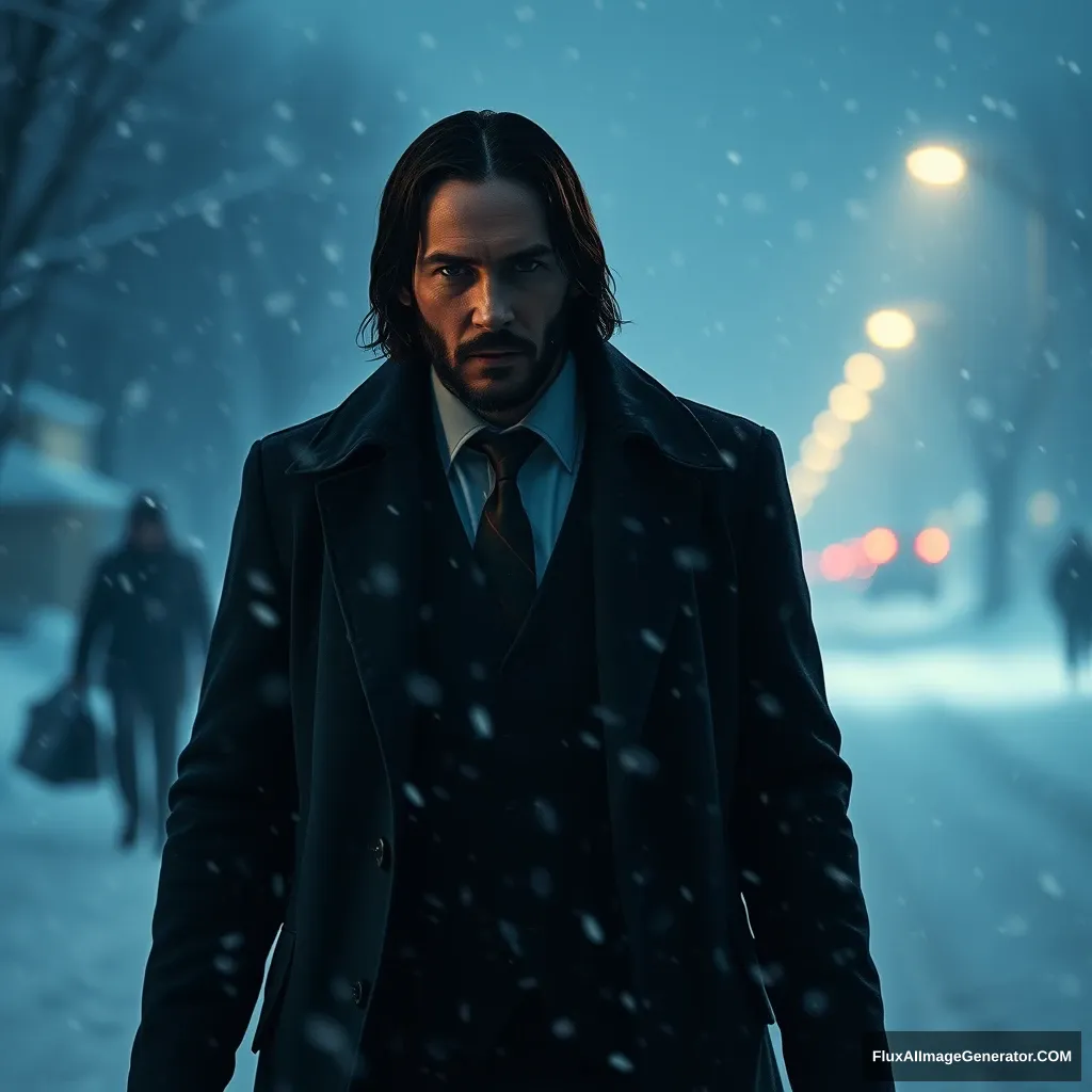 Imagine John Wick on a cold winter night.