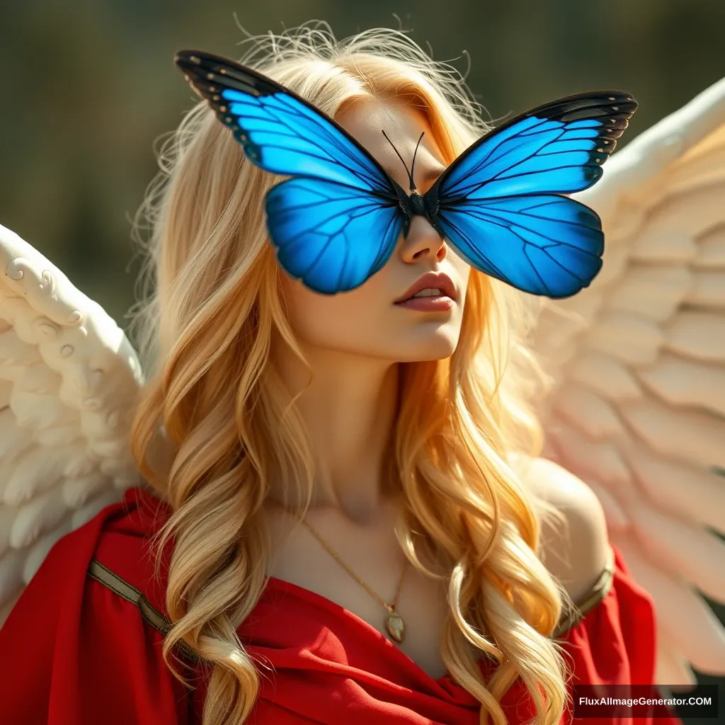 Blonde wearing Blue Angel - Image