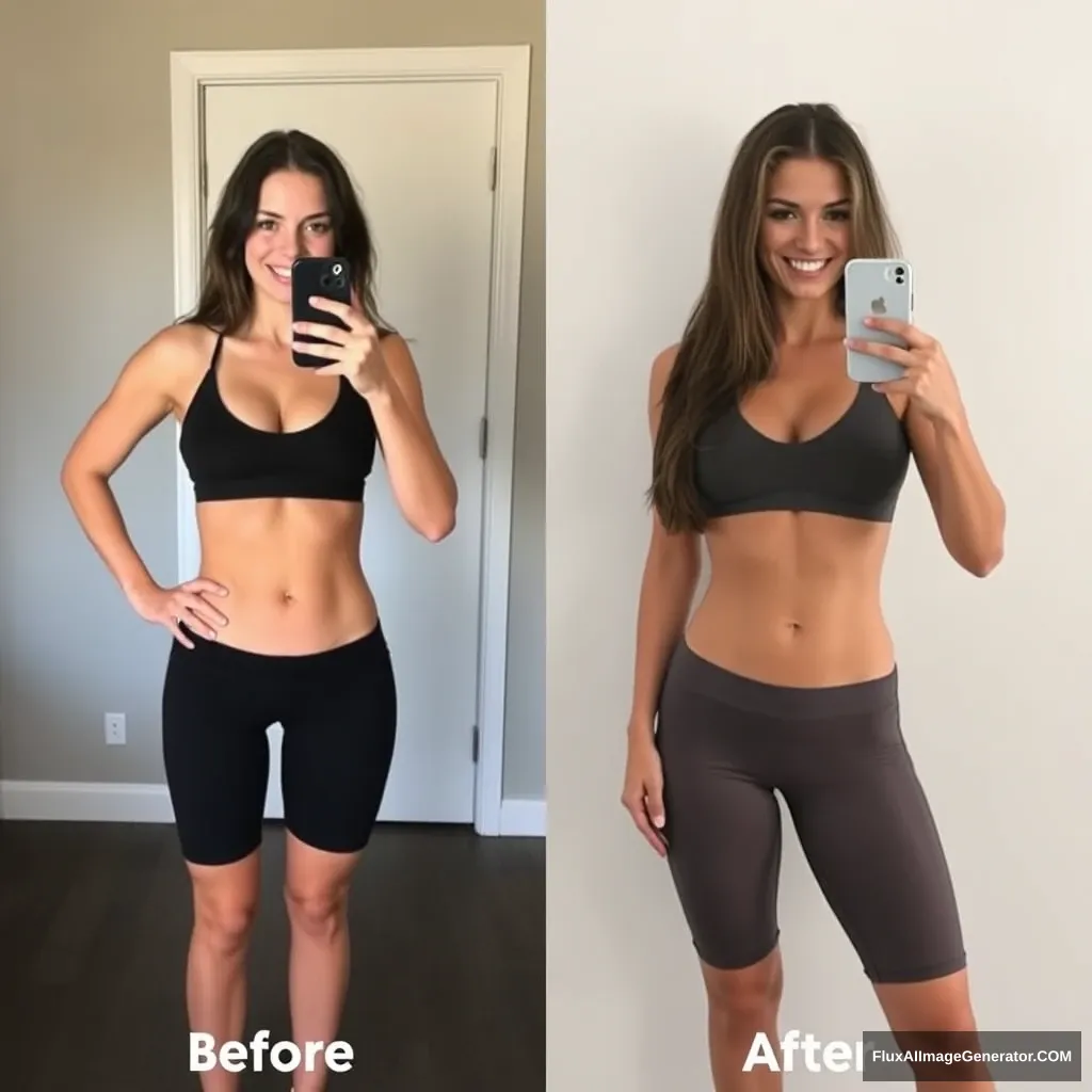 Fitness model influencer Emma's before-after photos - Image