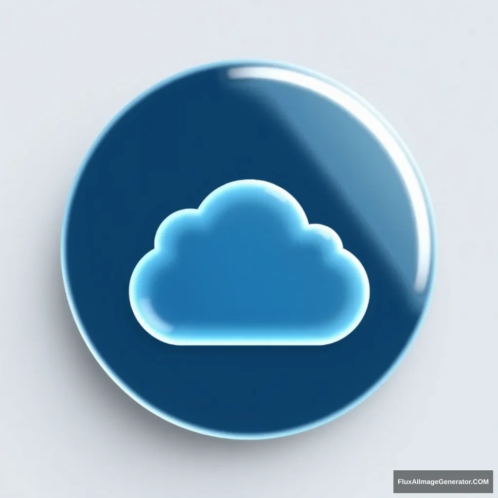 This is a UI cloud icon with a glass matte feeling. - Image