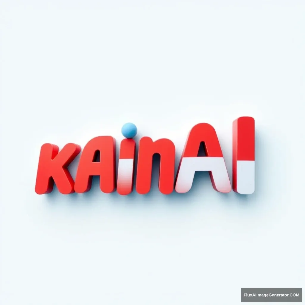 A blue word "KainoAI" to celebrate Singapore National Day. - Image