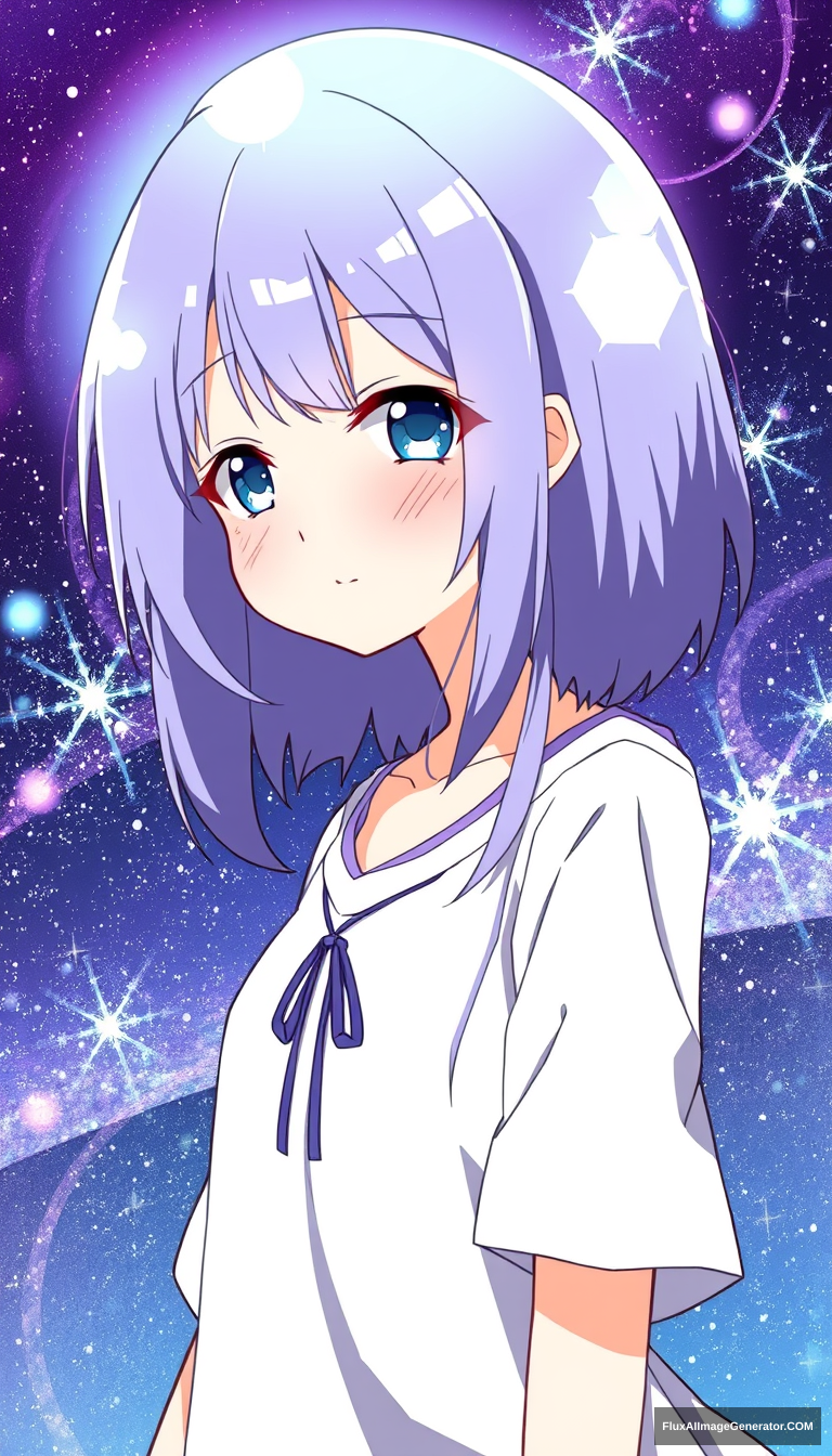 Galaxy anime girl. Cute. Seinen style. - Image