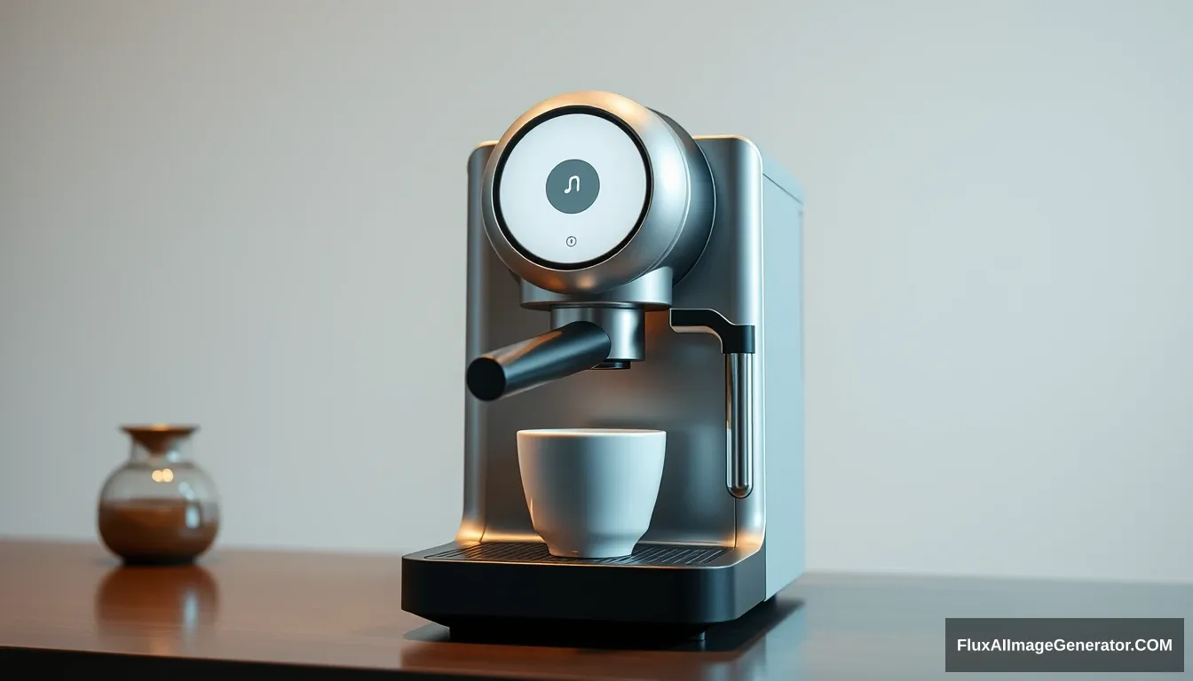 A coffee machine, beautiful, Xiaomi style. - Image