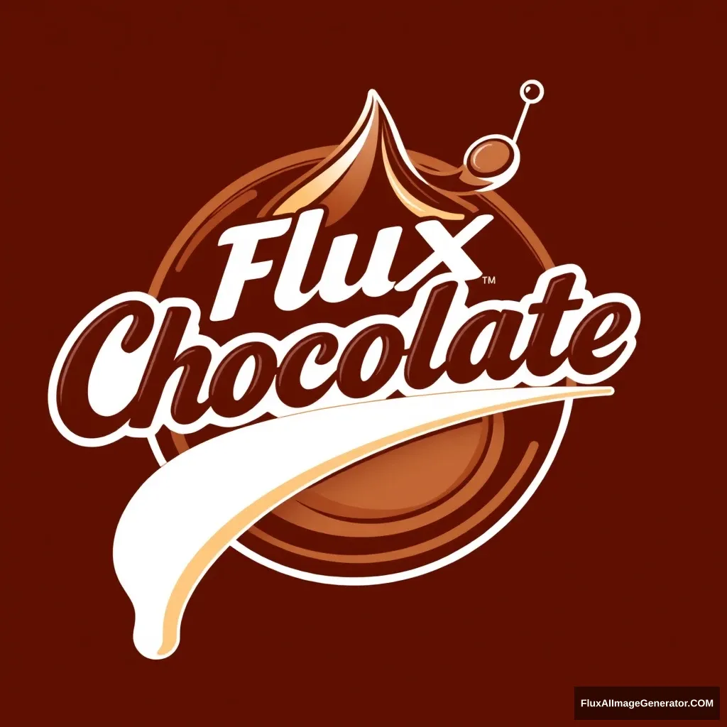 "Chocolate 'FLUX SCHNELL', dynamic logo"