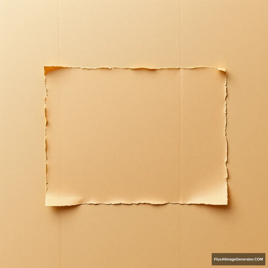 A full rectangular piece of cardboard roughly cut with free space around it, in a really realistic way. - Image