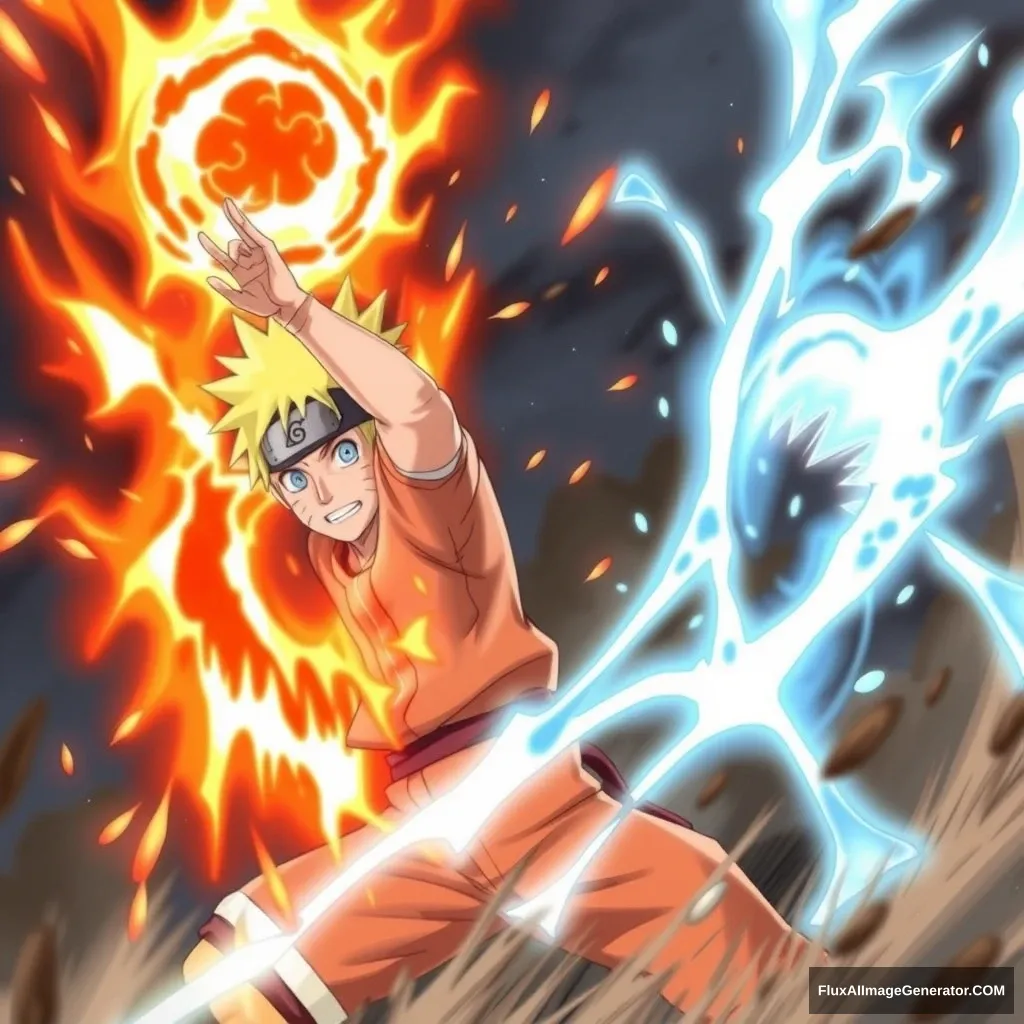 "Naruto's Rasengan hits Kai." - Image