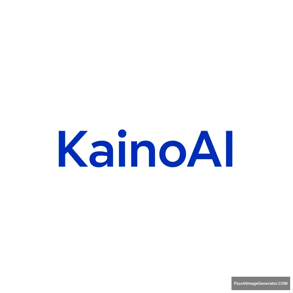 A technology logo with blue words "KainoAI" for an AI company, with a Singaporean feel. - Image