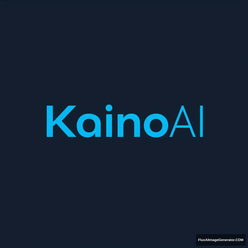 Logo with blue words "KainoAI"