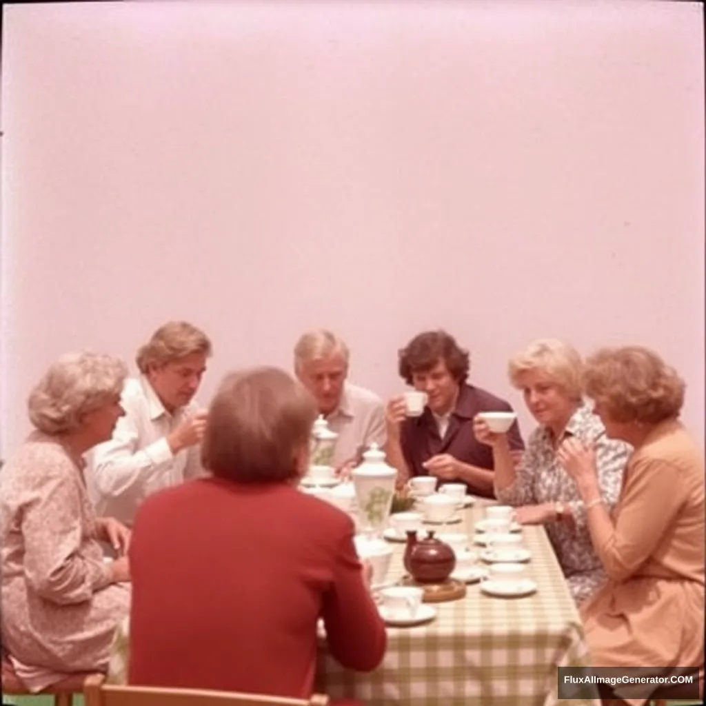 Tea party in 1970s