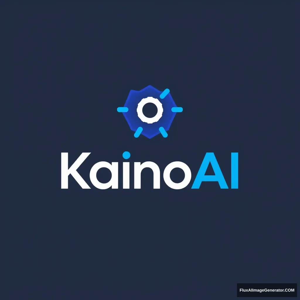 A technology logo with blue words "KainoAI".