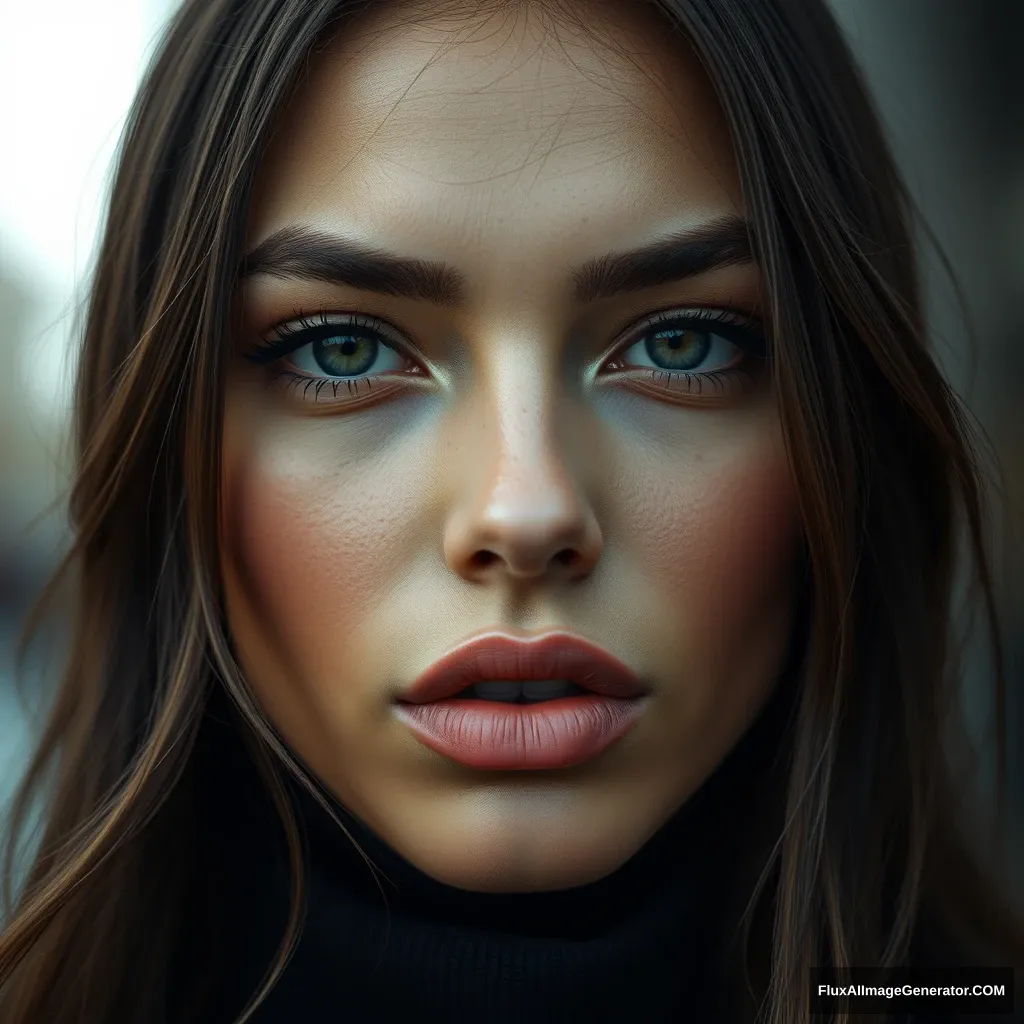 Close-up of a stunning fashion model, ultra-realistic, portrait, shot on a Sony A7III, high quality --ar 35:64 --stylize 250.